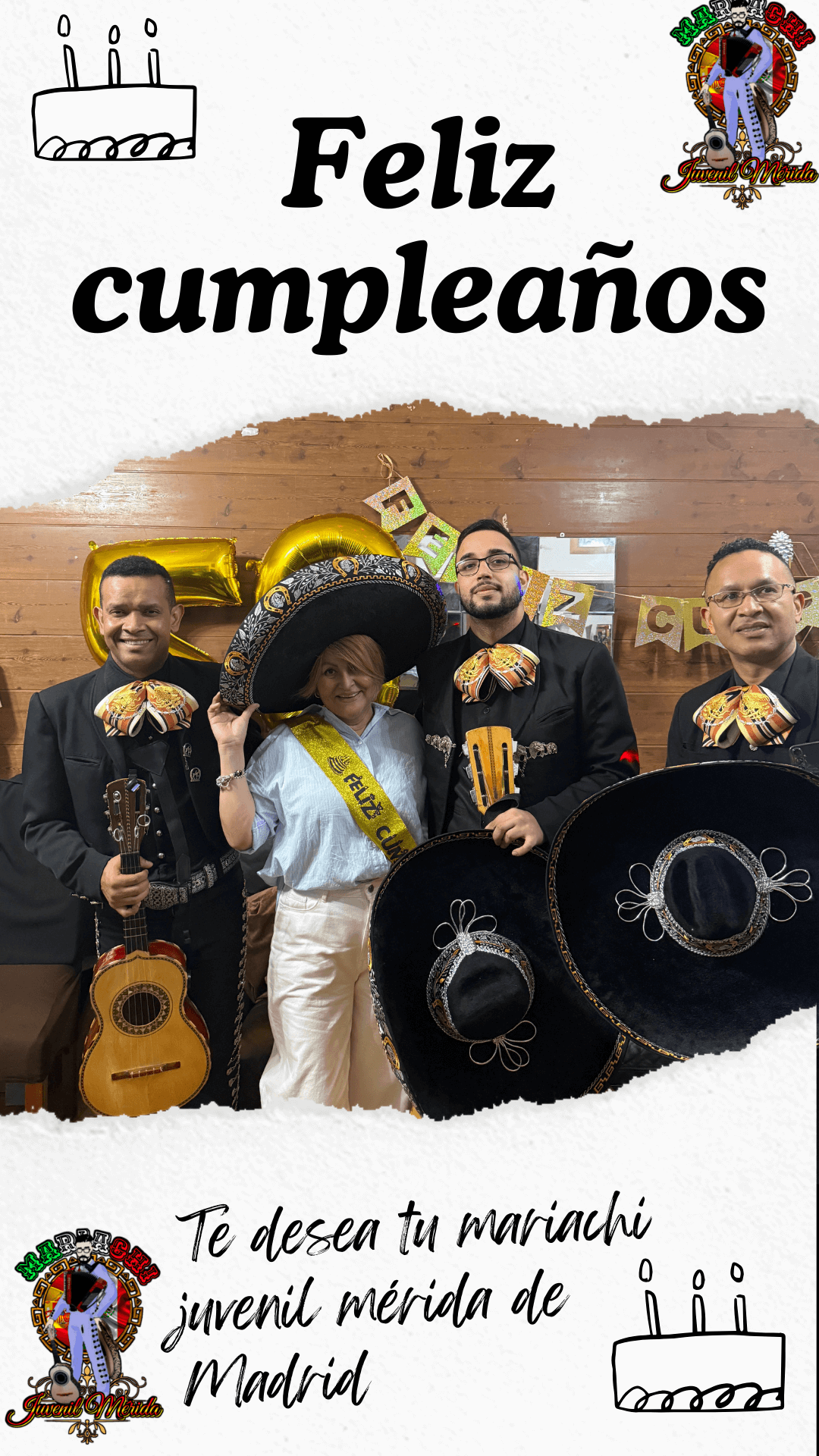 Mariachi tocando en bautizo en Madrid para toda la familia