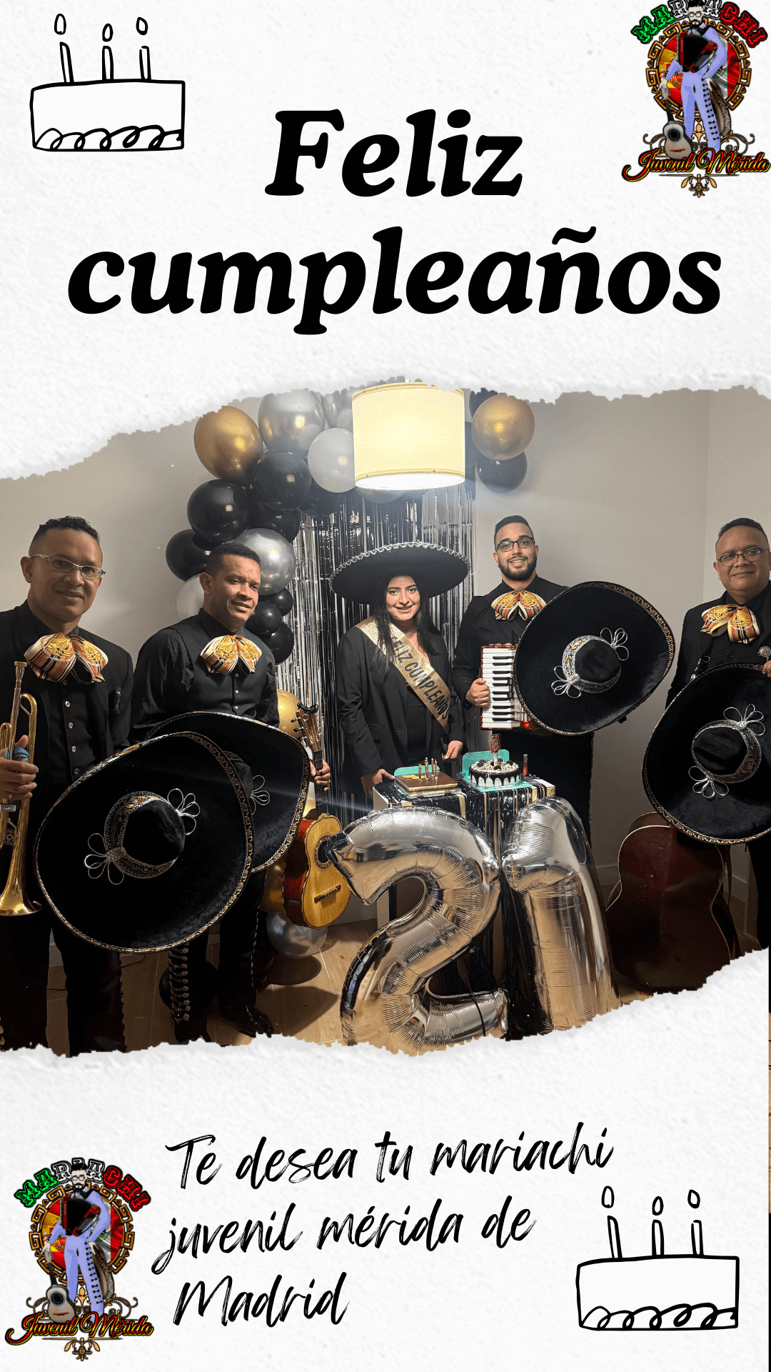 mariachi bailando con invitados durante evento en Madrid